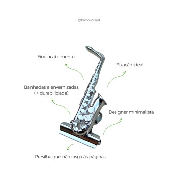 Prendedor de Partitura Luxo Brilho Notável